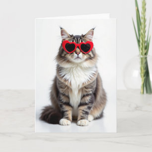 Heart Eyes Cat Love Card