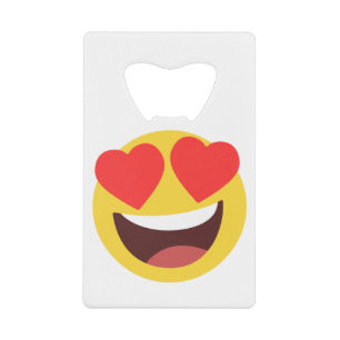 Heart Eyes Emoji Credit Card Bottle Opener