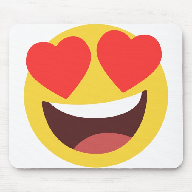 Heart Eyes Emoji Mouse Pad (Front)