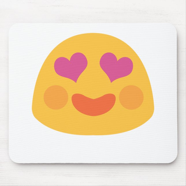 Heart Eyes Emoji Mouse Pad (Front)