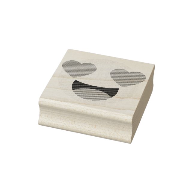 Heart Eyes Emoji Wood Art Stamp (Stamp)