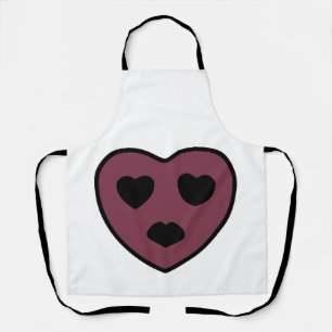 Heart Face Pout Apron