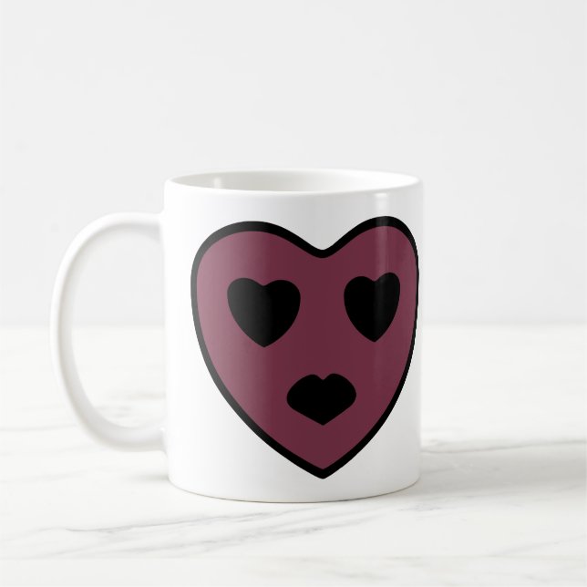 Heart Face Pout Coffee Mug (Left)