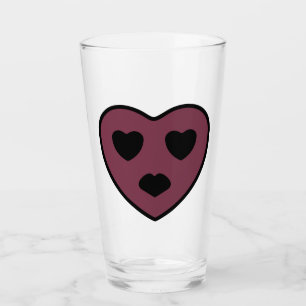 Heart Face Pout Glass