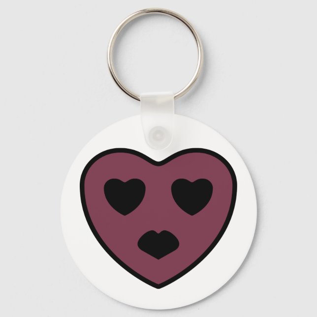 Heart Face Pout Keychain (Front)
