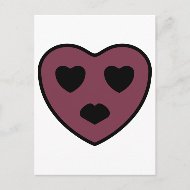 Heart Face Pout Postcard (Front)