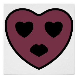 Heart Face Pout Poster
