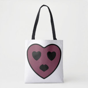 Heart Face Pout Tote Bag