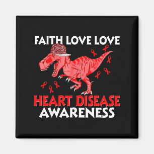 Heart Faith Hope Love Heart Disease Awareness Trex Magnet