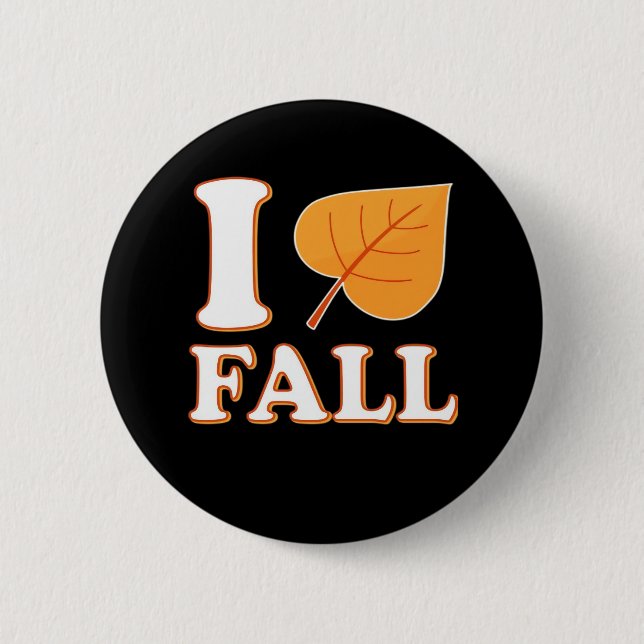 Heart Fall It’s Fall Y’all Creative Casual 2 Inch Round Button (Front)
