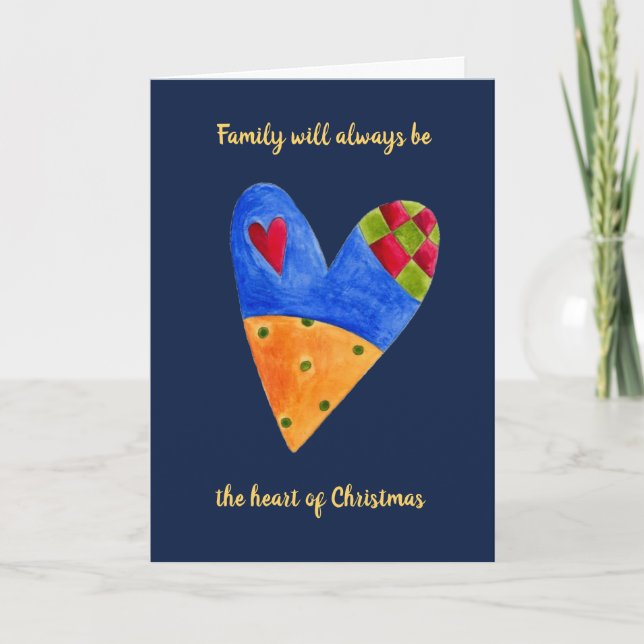 Heart Family Love Christmas Holiday Greeting (Front)