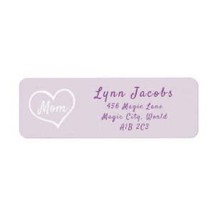 Heart Family Photo Script Custom Gift Address Labe