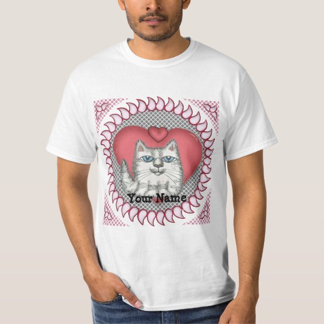 Heart Fat Cat T-Shirt (Front)