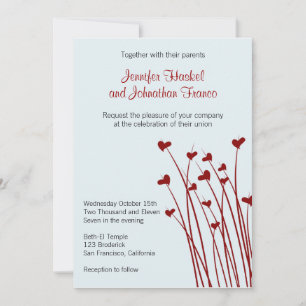 Heart Fields Sweetness Wedding Invite