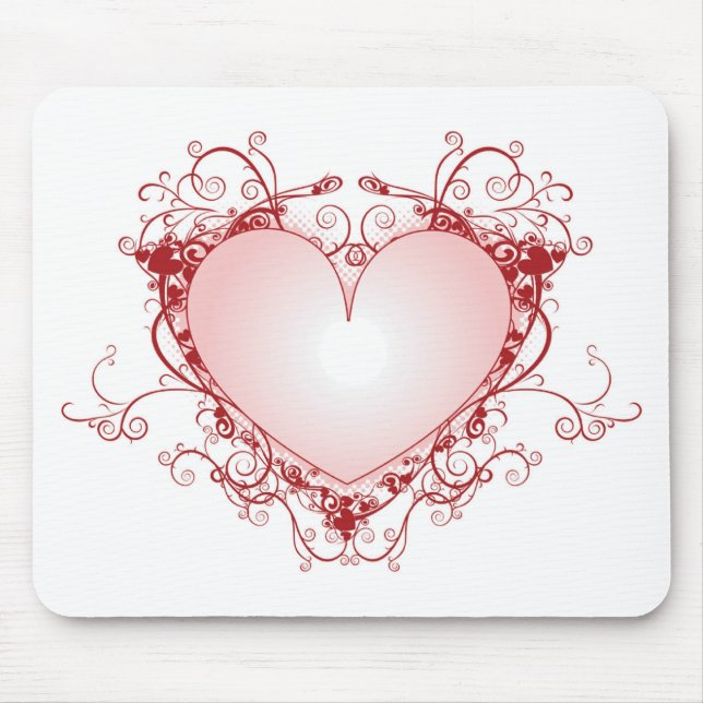 Heart Filigree Mouse Pad (Front)