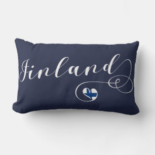 Heart Finland Pillow, Finnish, Finn Lumbar Pillow