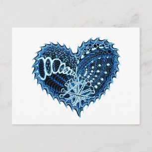 Heart Fire Doodle Postcard