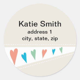 Heart Flag Address Labels