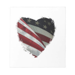 heart flag notepad