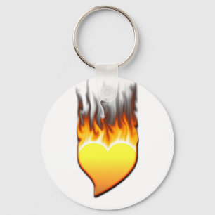Heart Flame tilted III Keychain