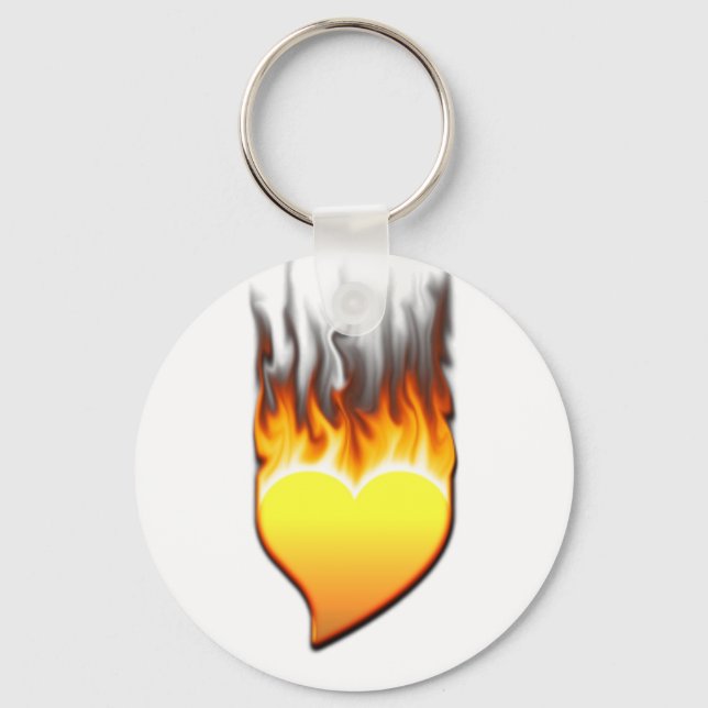 Heart Flame tilted III Keychain (Front)