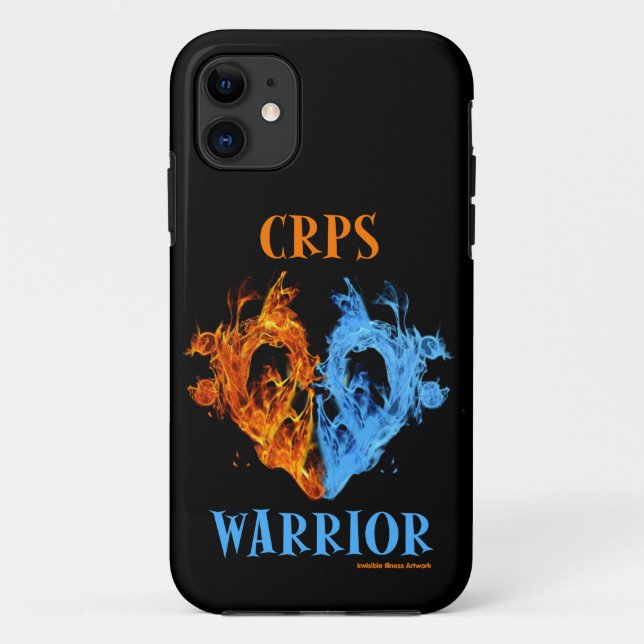 Heart/Flames...CRPS Case-Mate iPhone Case (Back)