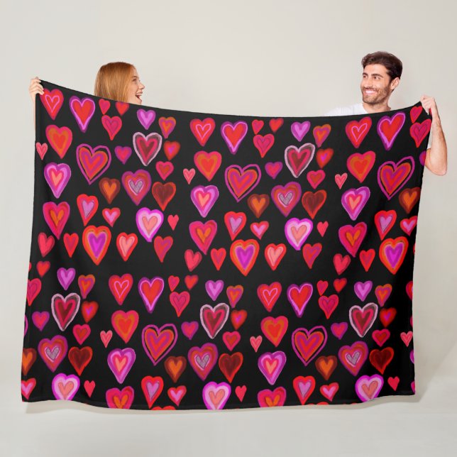 Heart Fleece Blanket (In Situ)