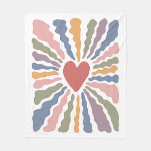 Heart Fleece Blanket