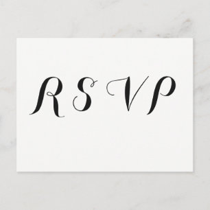Heart floral modern wedding rsvp postcards