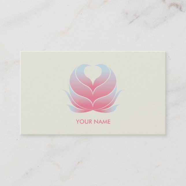 HEART FLOWER BUSINESS CARD PINK (Front)