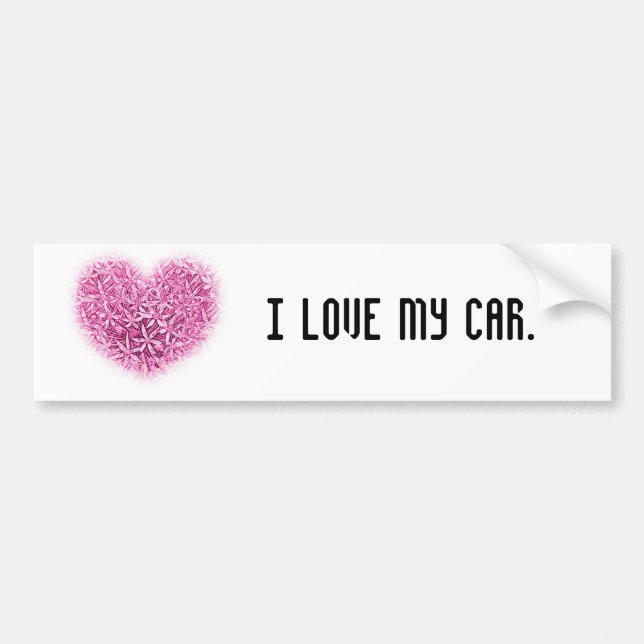 Heart Flower Designs. Bumper Sticker (Front)