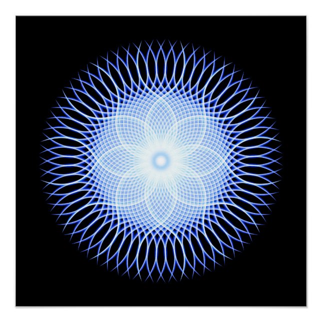 Heart Flower Mandala Poster (Front)