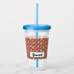 Heart Flowers by Kenneth Yoncich Acrylic Tumbler