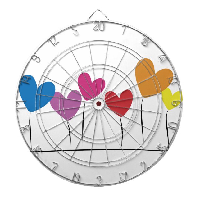 heart flowers dartboard (Front)