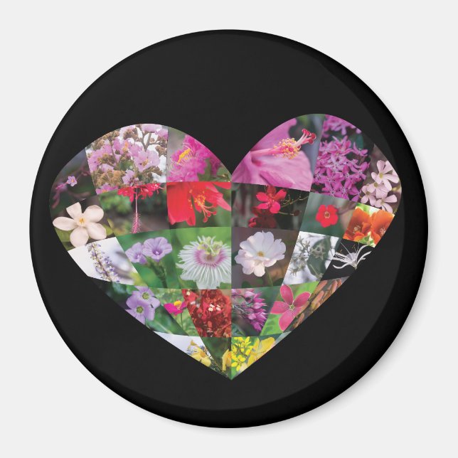 Heart_Flowers Magnet (Front)