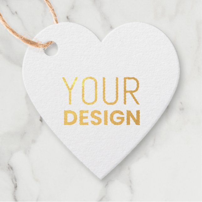 Heart Foil Tag [Avail in Multiple Shapes] (Front)