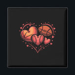 Heart Football Basketball Baseball Valentine’s Day Magnet<br><div class="desc">Heart Football Basketball Baseball Valentine’s Day Fun</div>