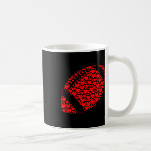 Heart Football Lover Funny Football Is My Valentin Coffee Mug