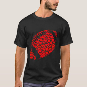 Heart Football Lover Funny Football Is My Valentin T-Shirt