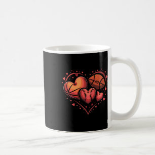 Heart Footll Sketll Sell Valentine’s Day Fun  Coffee Mug