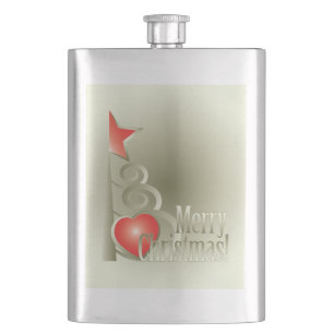 Heart for Christmas Hip Flask