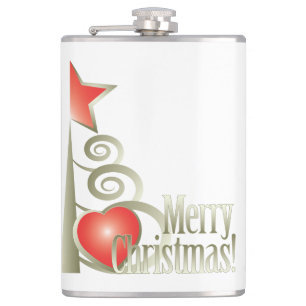 Heart for Christmas Hip Flask