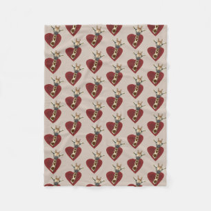 Heart For Giraffes Fleece Blanket