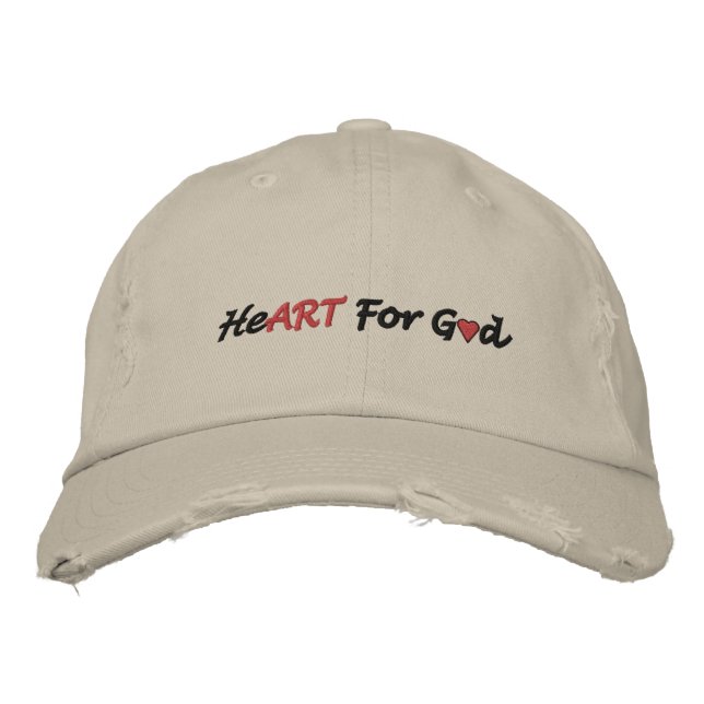 HeART For God Embroidered Hat (Front)