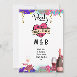 Heart for Valentine's Day [arty save the date Invitation