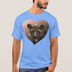 Heart fossa face adorable animal designs girl cute T-Shirt