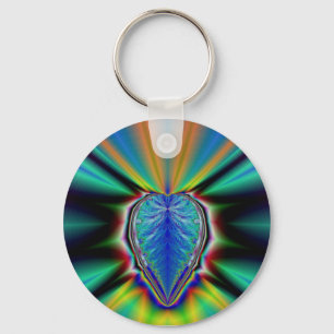 Heart Fractal Keychain