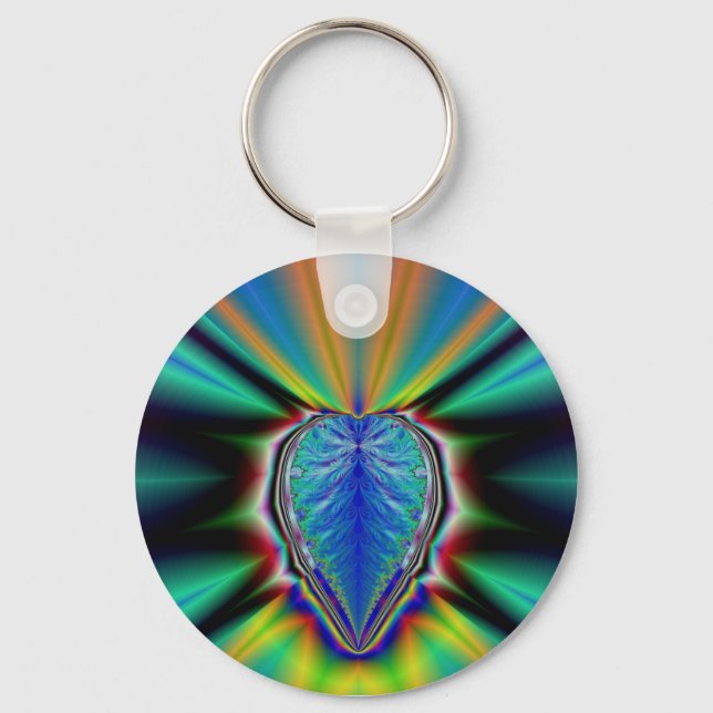 Heart Fractal Keychain (Front)