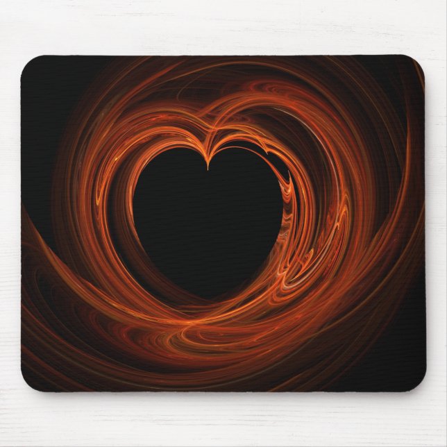 Heart Fractal Mouse Pad (Front)