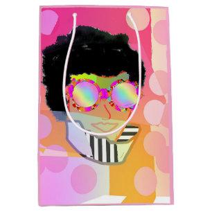 Heart Frame Glasses Novelty  Medium Gift Bag
